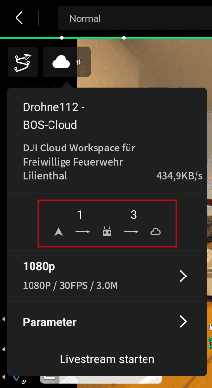 Übertragung läuft