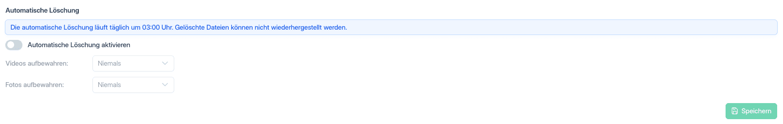 Automatische Löschung